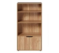 CALICOSY 3-Tier Shelf & 2-Door Storage Unit H120 Cm - MODU in Natural CALICOSY Natural