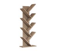 CALICOSY 8-Shelf Bookcase, H128.5 Cm - DAWN in Walnut CALICOSY Walnut