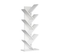 CALICOSY 8-Shelf Bookcase, H128.5 Cm - DAWN in White CALICOSY White