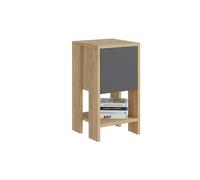 CALICOSY Bedside Table With 1 Drop-Down Door, H55 Cm - EMA in Light Oak CALICOSY Light Oak