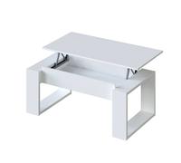 CALICOSY Ciara Designer Coffee Table With Lift-Top, 102 Cm Long in White CALICOSY White