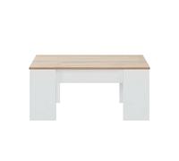 CALICOSY Coffee Table With Lift-Top, 100 Cm Long - Alida in White CALICOSY White