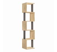 CALICOSY Corner Shelf With 5 Shelves, 35 Cm Wide - Piri in Light Oak CALICOSY Light Oak