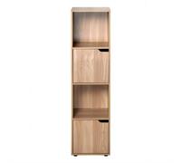 CALICOSY Modu 4-Compartment Wood-Effect Cabinet With 2 Doors in Natural CALICOSY Natural