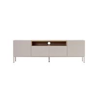 CALICOSY OLIVER TV Stand With 4 Doors & 1 Niche, 160 Cm Wide in Beige CALICOSY Beige