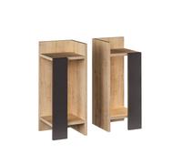 CALICOSY Set Of 2 Bedside Tables, 60 Cm High - ELOS in Light Oak | Size: 2 Person CALICOSY Light Oak 2 Person