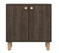 CALICOSY Small 2-Door Sideboard With Solid Beech Legs, 72 Cm Wide - LINA in Walnut CALICOSY Walnut