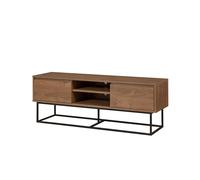CALICOSY TV Stand With 2 Shelves & 2 Drawers, Walnut Finish, 140 Cm Wide - R… in Dark Brown CALICOSY Dark Brown