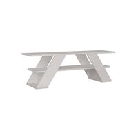 CALICOSY TV Stand With 3 Shelves, 120 Cm Wide - Farfalla in White CALICOSY White