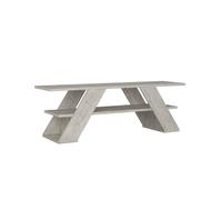 CALICOSY TV Stand With 3 Shelves, 120 Cm Wide - Farfalla in White CALICOSY White