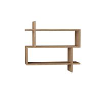 CALICOSY Wall-Mounted Hanging Shelf In Oak Wood Finish, 70 Cm Wide - PARALEL in Light Brown CALICOSY Light Brown