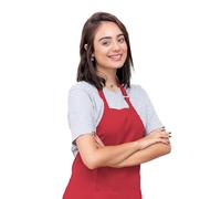 CALICOT Apron for Men Women with Pocket|100% Cotton Kitchen,Cooking,Baking 27.5x31.5 Inch 1 Piece Adjustable Aprons|Chef Apron for Wedding Event Cocktail Party|Valentine's Gift for Her|Tomato