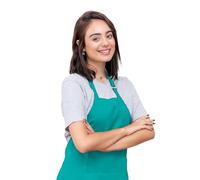 CALICOT Kitchen Cooking Baking Gardener Apron for Women Men With Pocket | Pack of 2 100% Cotton 27.5X31.5 Inch Chef Cafe Serving Banquet | Spring Easter Decor, Fall, Festive Gift | Ceramic
