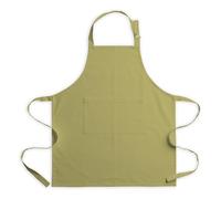 CALICOT Kitchen Cooking Baking Gardening Aprons for Women Men with Pocket|Pack of 2 100% Cotton 27.5X31.5 Inch Chef Cafe Banquet Party Aprons|Spring Easter Decor, Fall,Festive Gift Apron|Golden Green