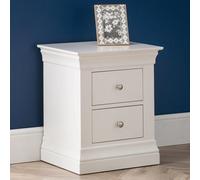 calida bedside cabinet in white lacquer with two doors