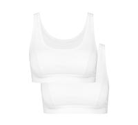 CALIDA Benefit Women Bustier in Attractive Value Pack with Natural Shine and Smooth Grip, White, 40-42