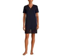 CALIDA Elegant Dreams Women's Lace V-Neck Soft Flowy Nightdress, Dark Lapis Blue, 40-42