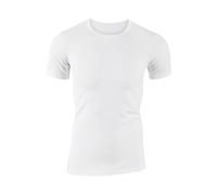 CALIDA Men's T-Shirt Evolution Undershirt, Opaque, White, 52-54