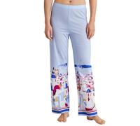 CALIDA Favourites Women's Trousers with Side Pockets, 100% Supima Cotton, Harmony Blue, 10-12