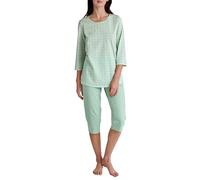 CALIDA Women's Flower Nights Pajama Set, Soft Green, 40-42