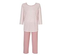 CALIDA Women's Lovely Nights Pajama Set, Opaque, Rose Bud, 36-38