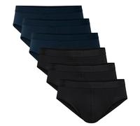 CALIDA Men's Briefs, 6-Pack - Natural Benefit, Elastic Waistband, Single Jersey