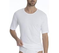 Calida Men's T-Shirt Cotton 1:1 Vest, White-Weiß (Weiss 001), Large