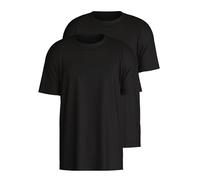 Calida Men's Natural Benefit T-Shirt (Pack of 2), Black (Schwarz 992), Large