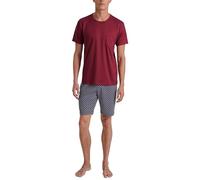 CALIDA Men's Relax Imprint Pajama Set, Mars Red, 46-48