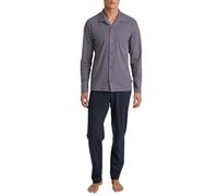 CALIDA Men's Relax Imprint Pajama Set, Opaque, Mars Red, 40