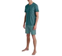 CALIDA Men's Relax Imprint Pajama Set, Philo Green, 40