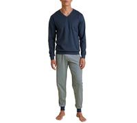 CALIDA Men's Relax Imprint Pyjama Set (Pack of 2), Insignia Blue Print, 46-48