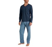 CALIDA Men's Relax Streamline Pajama Set, Blue (Insignia Blue), 46-48