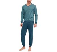 CALIDA Men's Relax Streamline Pajama Set, Deep Petrol, 40