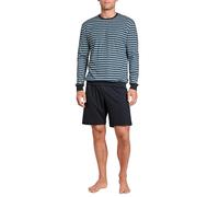 CALIDA Men's Relax Streamline Pajama Set, Opaque, Azurite Blue, 56