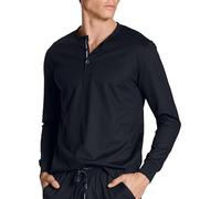 CALIDA Men's Remix Basic Sleep Long-Sleeved Shirt, Dark Sapphire, XXL