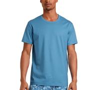 CALIDA Men's RMX Sleep T-Shirt, Opaque, Azurite Blue, 40