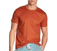 CALIDA Men's RMX Sleep Weekend T-Shirt, Mandarin Orange, Standard