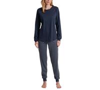 CALIDA Women's Midnight Dreams Pajama Set, Opaque, Peacoat Blue, 36-38