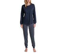 CALIDA Women's Midnight Dreams Pajama Set, Opaque, Peacoat Blue, 48-50