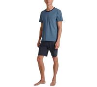 CALIDA Men's Relax Essentials Pajama Set, Opaque, Coronet Blue, 40