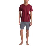 CALIDA Men's Relax Imprint Pajama Set, Mars Red, 52-54