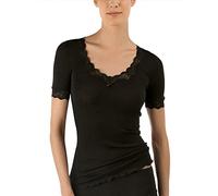 CALIDA Women Richesse Lace Undershirt, Opaque, Ws Black, 36-38 (EU)