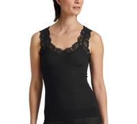 CALIDA Silky Wool Joy Women's Sleeveless Top Made of Wool Silk, Fine Rib, Temperature-Regulating and Odour-Neutralising, Ws Black, 10 UK/12 UK