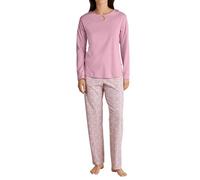 CALIDA Sweet Dreams Women's Long Pyjamas 100% Cotton Trousers with Fabric Covered Elastic Waistband, Cherry Blossom, 36-38
