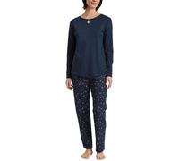 CALIDA Women's Sweet Dreams Pajama Set, Opaque, Peacoat Blue, 44-46