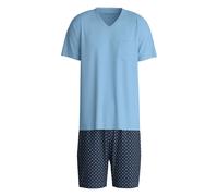 CALIDA v-neck chest-pocket pyjamas - Blue S-M