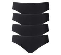 CALIDA Women's Briefs, 4-Pack - Benefit Women, Jersey, Solid Black XS (3...