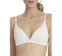 CALIDA Women's Cate Triangle Bra, Opaque, Alabaster Crème, 34B