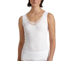 CALIDA Women's Cotton Desire T-Shirt, White, 10 UK/12 UK